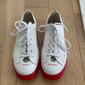 Converse White and Red Women's Sneakers